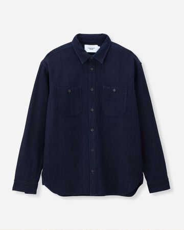 SASHIKO WORK SHIRT,Indigo, large image number 5