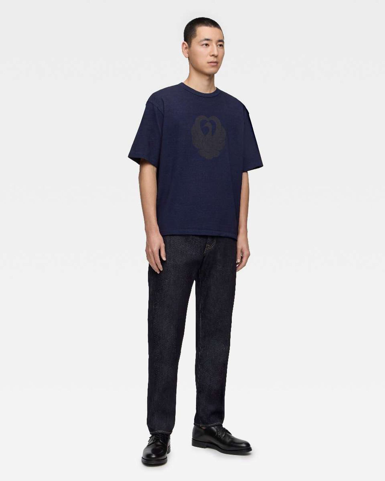 YARN DYED S/S TEE - CRANE,Indigo, large image number 2
