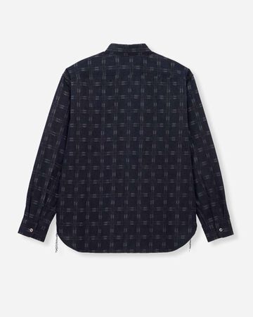 TRIPLE STITCH L/S JACQUARD SHIRT - INDIGO,Indigo, small image number 6