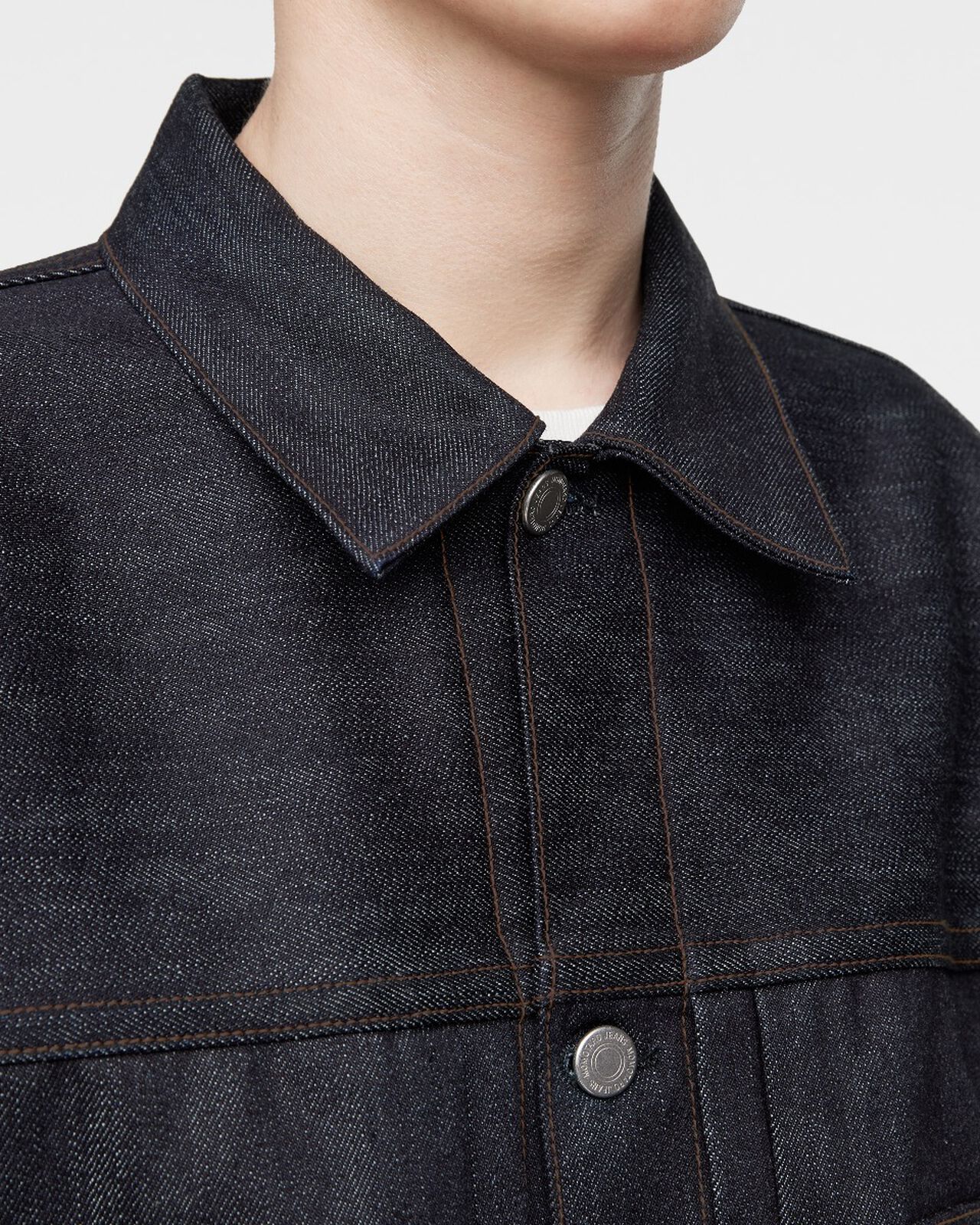 #002 CASHMERE DENIM JACKET 13.7oz,Indigo, large image number 5