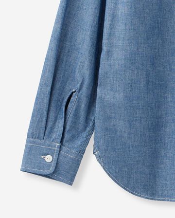 TRIPLE STITCH L/S CHAMBRAY SHIRT,Indigo, small image number 9