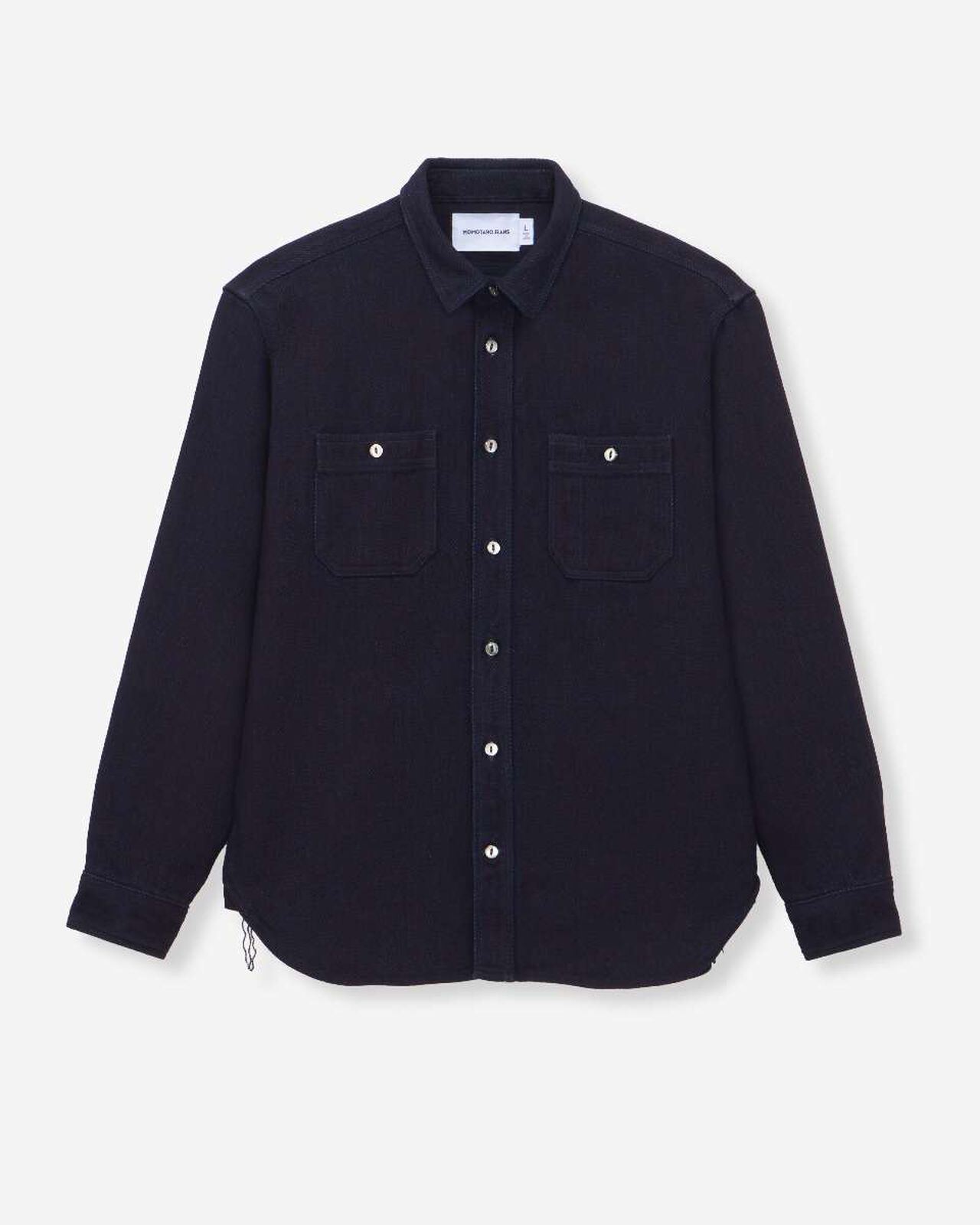TRIPLE STITCH L/S DOBBY SHIRT - INDIGO,Indigo, large image number 5
