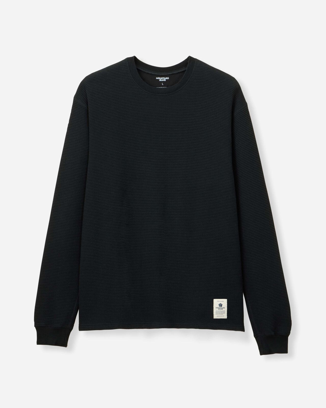 SUVIN COTTON THERMAL L/S TEE,Nero, large image number 13