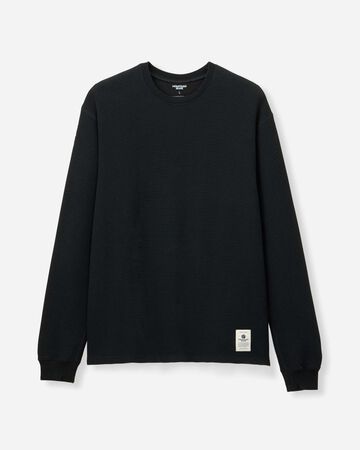 SUVIN COTTON THERMAL L/S TEE,Nero, large image number 13