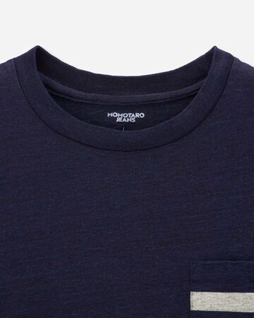 YARN DYED S/S POCKET TEE - INDIGO,Indigo, small image number 7