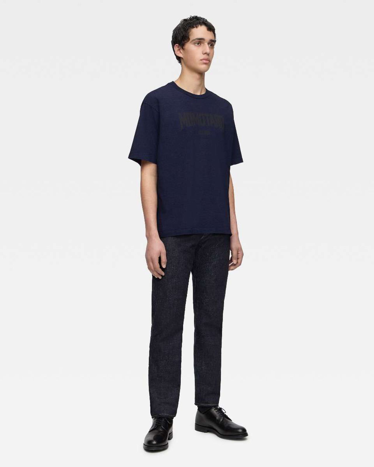 YARN DYED S/S TEE - ALPHABET FRONT),Indigo, large image number 3