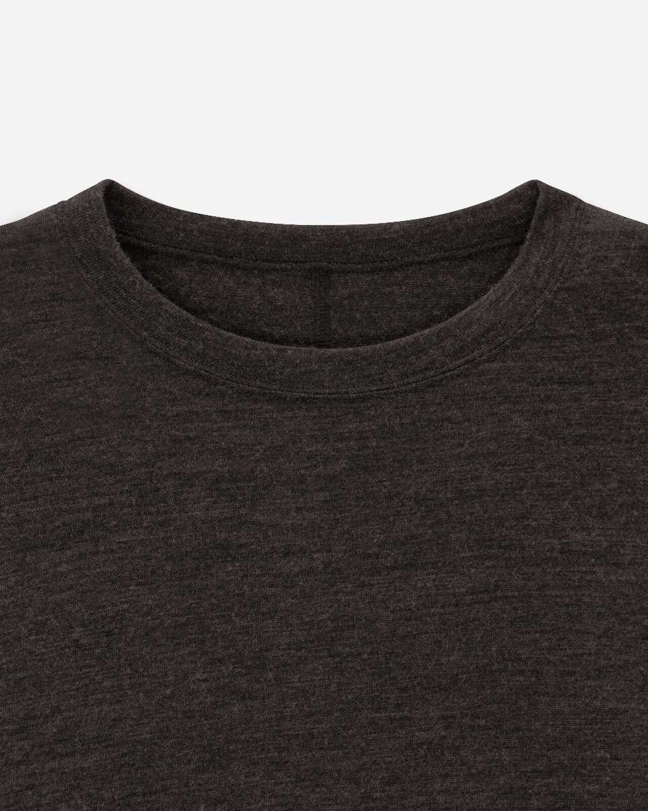 MERINO WOOL L/S TEE,GRY, large image number 7
