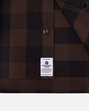 BLOCK CHECK L/S SHIRT,BRN, small image number 9