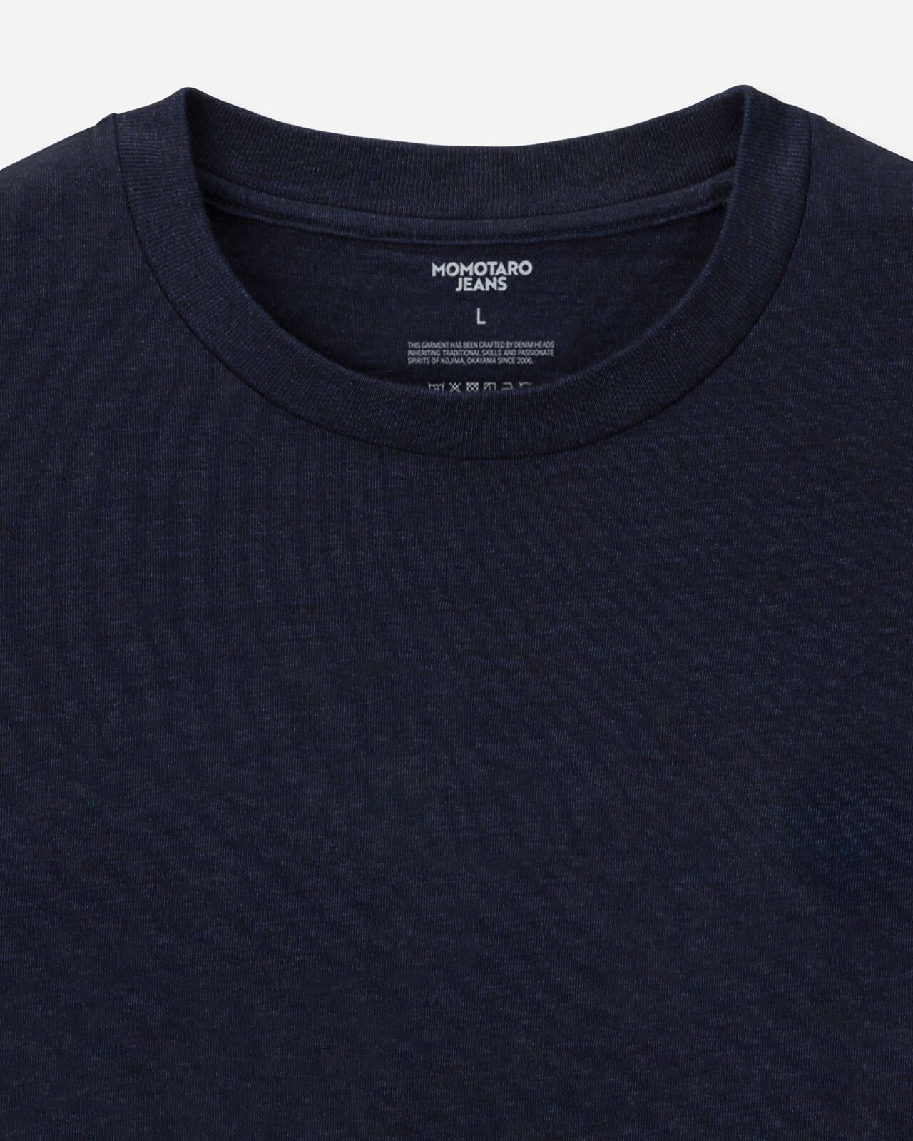 INDIGO YARN DYED S/S TEE - MOMOTARO,Indigo, large image number 7