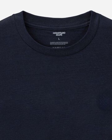 INDIGO YARN DYED S/S TEE - MOMOTARO,Indigo, large image number 7