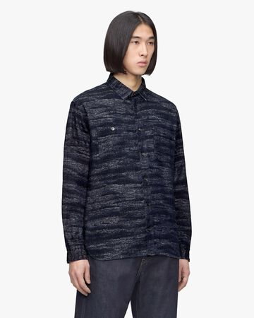 JACQUARD SHIRT,Indigo, large image number 1