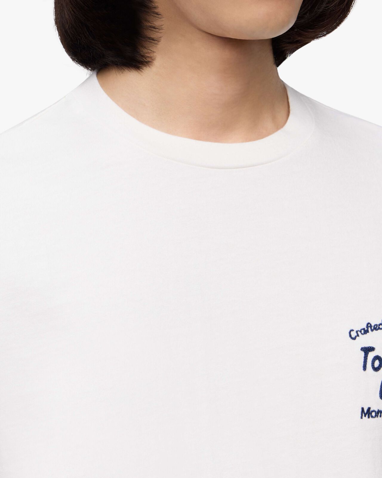 ZIMBABWE COTTON S/S TEE -EMBROIDERY,WHT, large image number 4