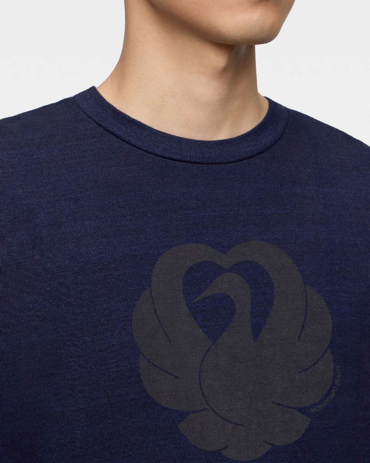 YARN DYED S/S TEE - CRANE,Indigo, large image number 3