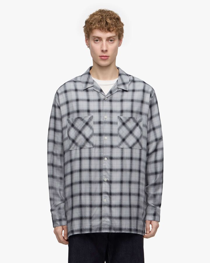 [Early Feb Release] RAYON CHECK L/S  SHIRT,, medium