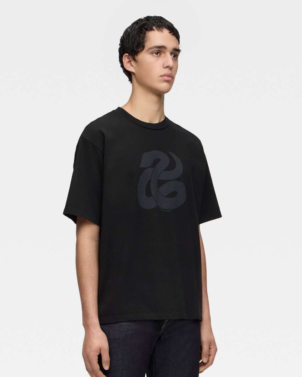HEAVY OUNCE S/S TEE -SNAKE,Hitam, large image number 1