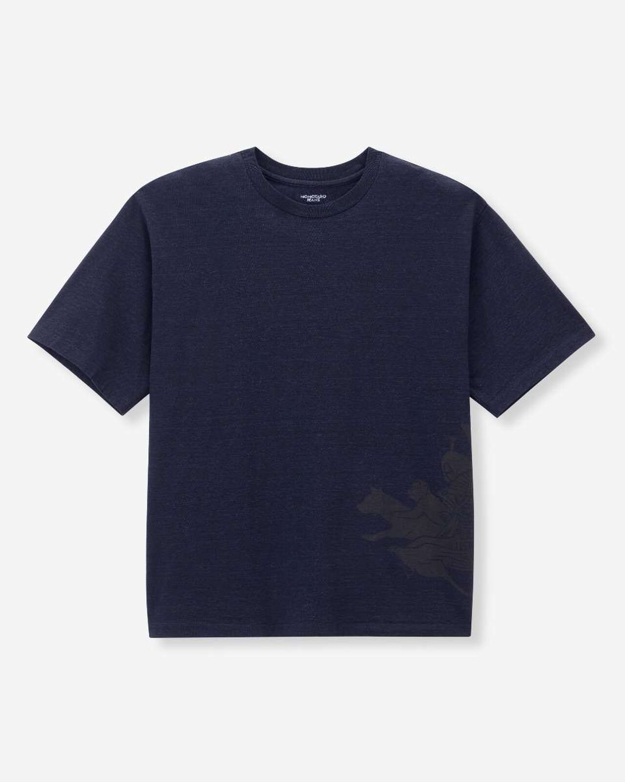 YARN DYED S/S TEE -MOMOTARO,Indigo, large image number 5