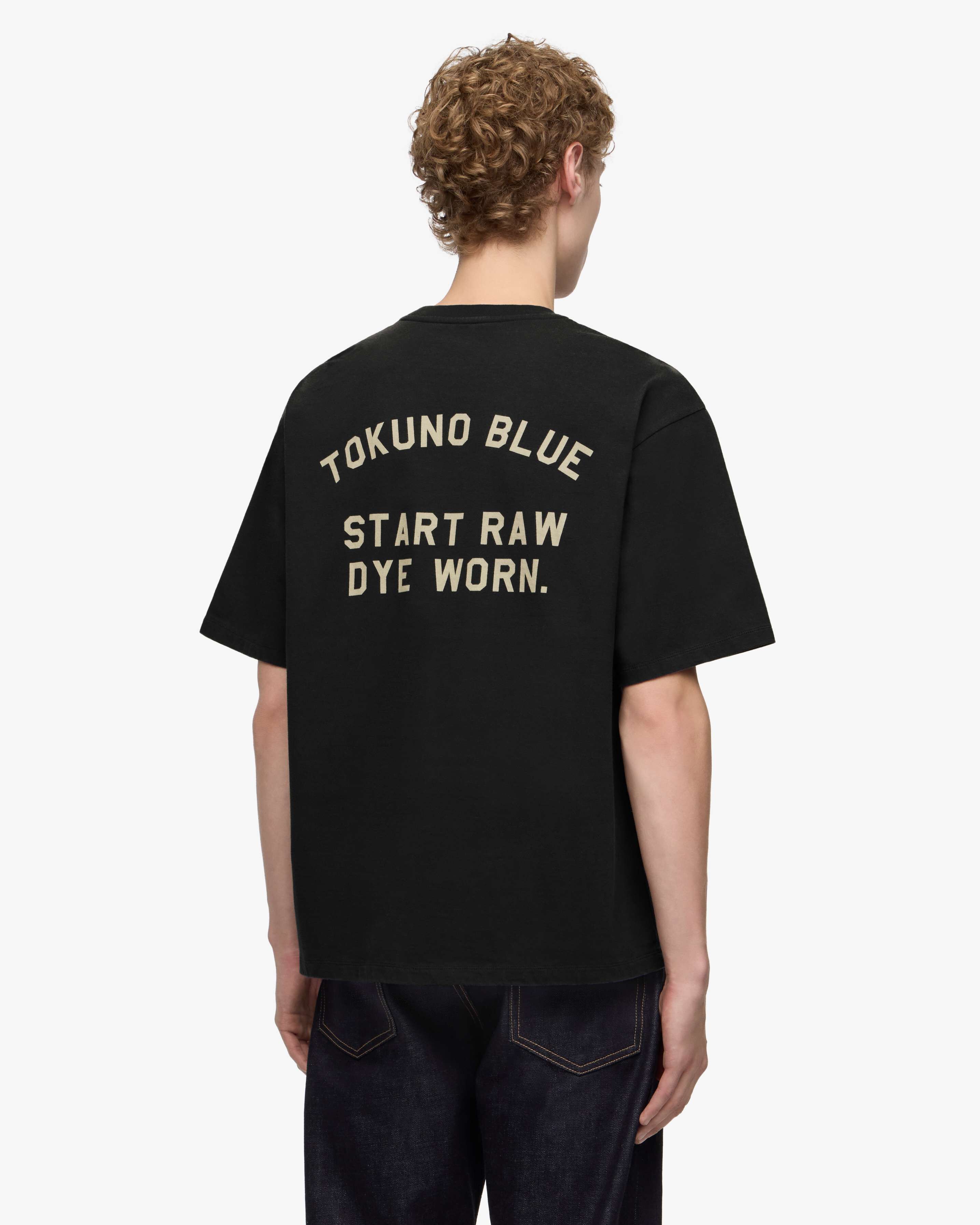 トップス tomomo ZIMBABWE COTTON S/S TEE - TOKUNO BLUE