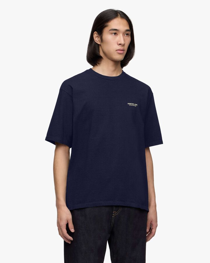 INDIGO YARN DYED TEE - TOKUNO BLUE,, medium