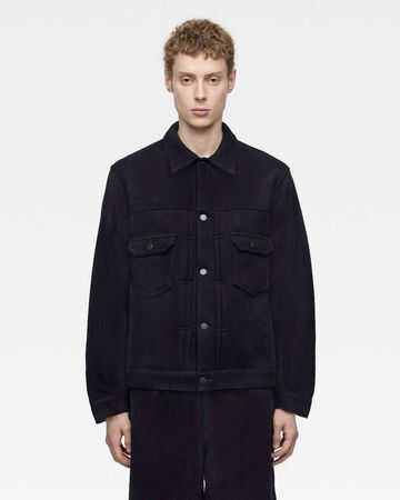 SASHIKO JACKET,Indigo, small image number 0