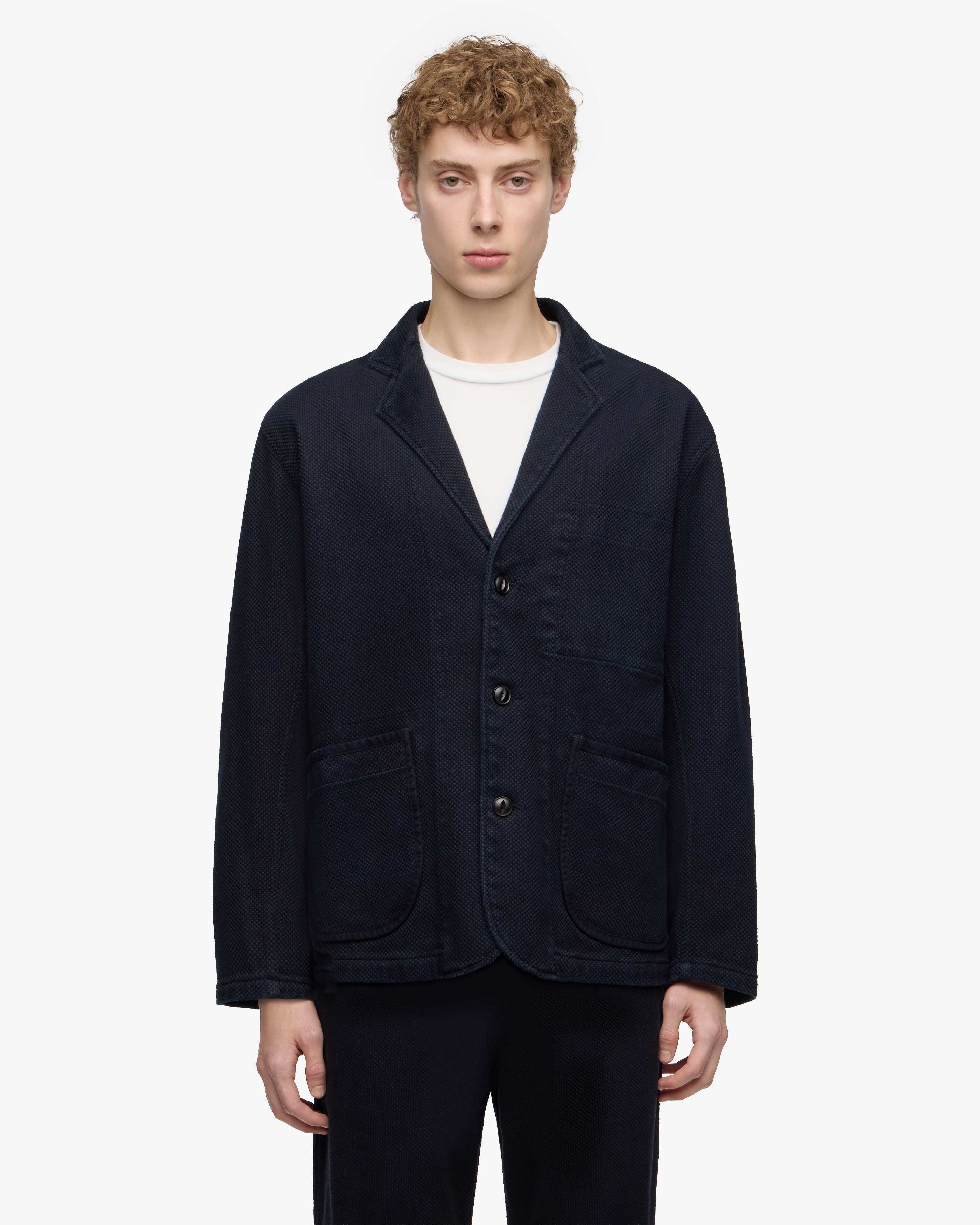 SASHIKO TAILORED JACKET-OVERDYE