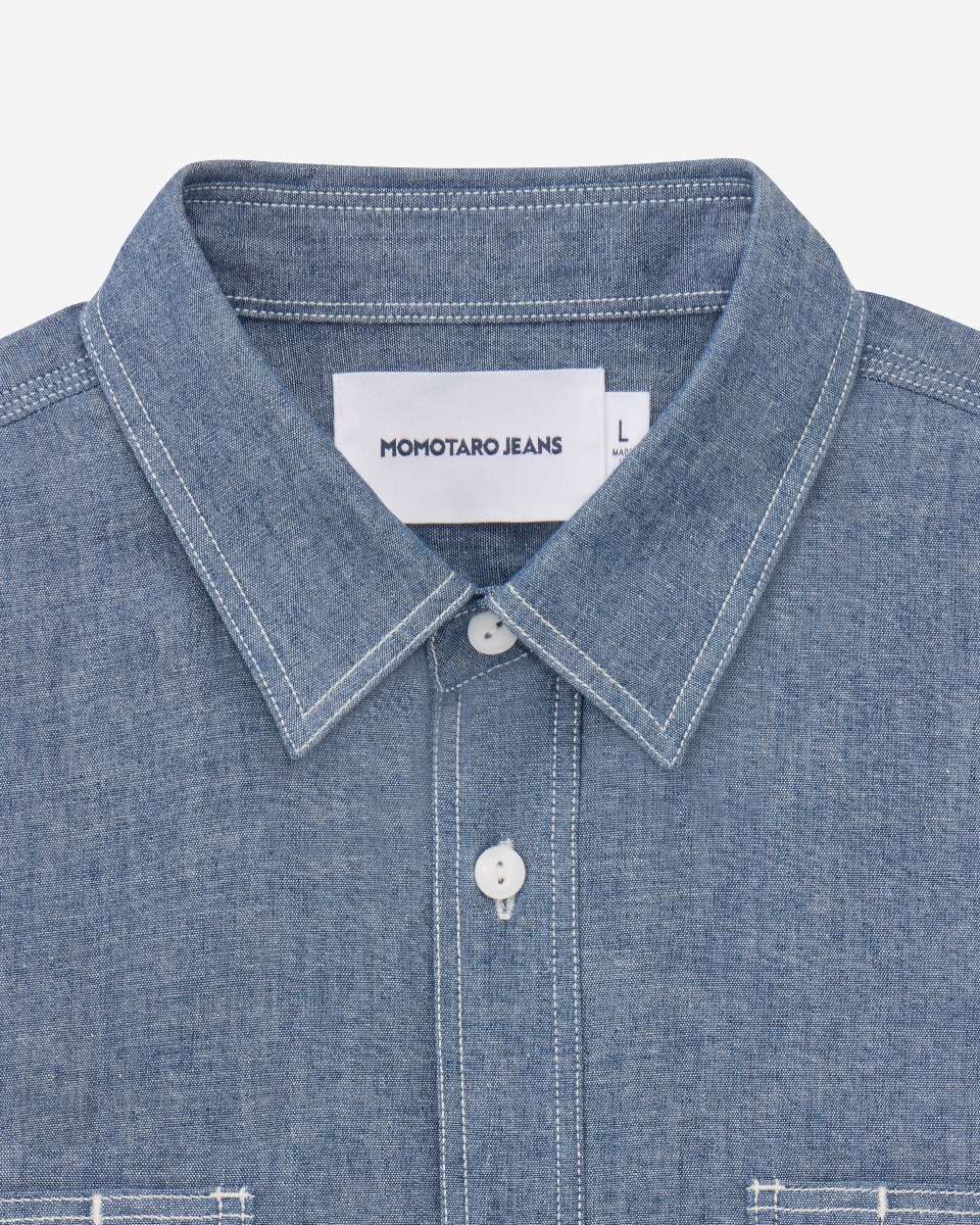 TRIPLE STITCH L/S CHAMBRAY SHIRT (TWO STRIPES)