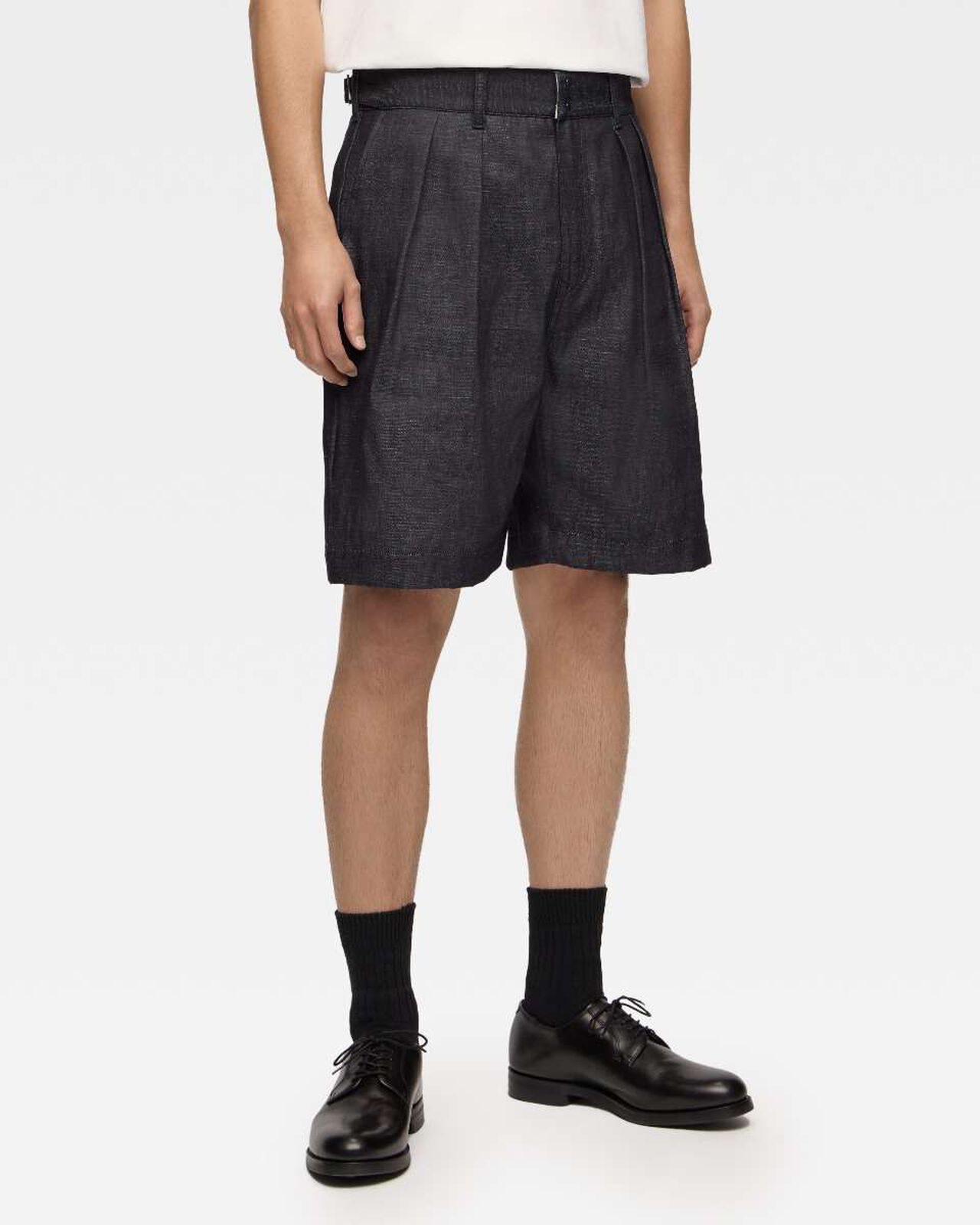DENIM WIDE SHORTS,Indigo, large image number 1