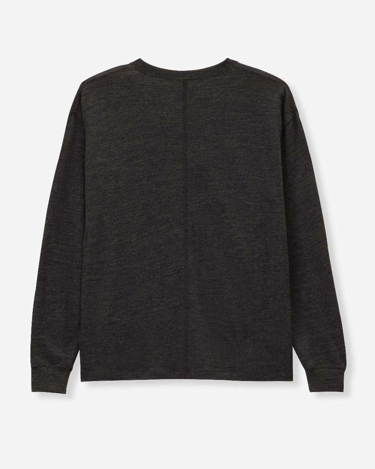 MERINO WOOL L/S TEE,GRY, large image number 6