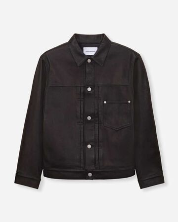 LEATHER JACKET,BLK, small image number 6