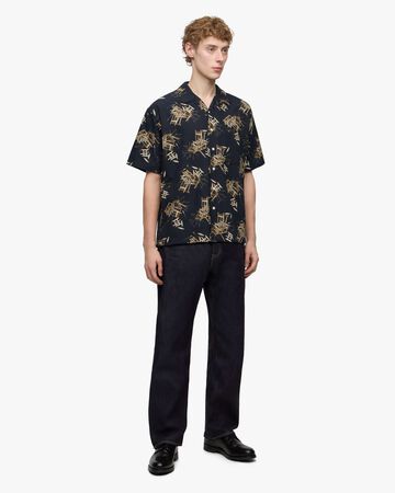 COTTON/RAYON S/S  SHIRT,BRN, large image number 3