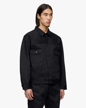 #002 STANDARD DENIM JACKET 14.7oz,Hitam, large image number 1