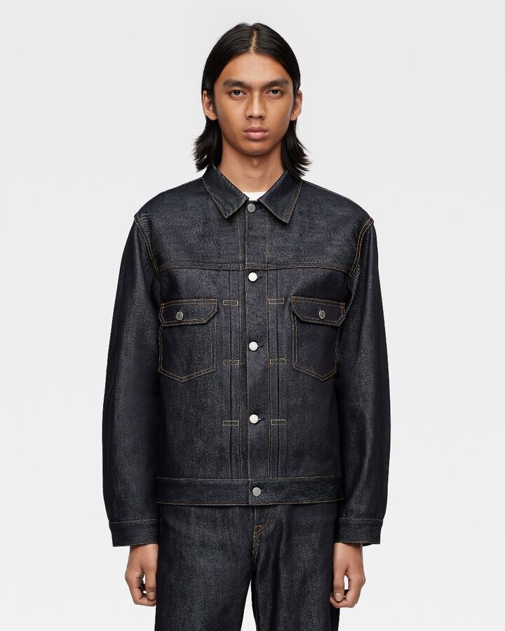 #002 SILK DENIM JACKET 15oz,, medium