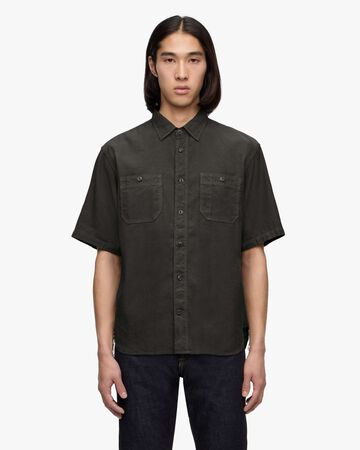 LINEN S/S SHIRT,BLK, large image number 0