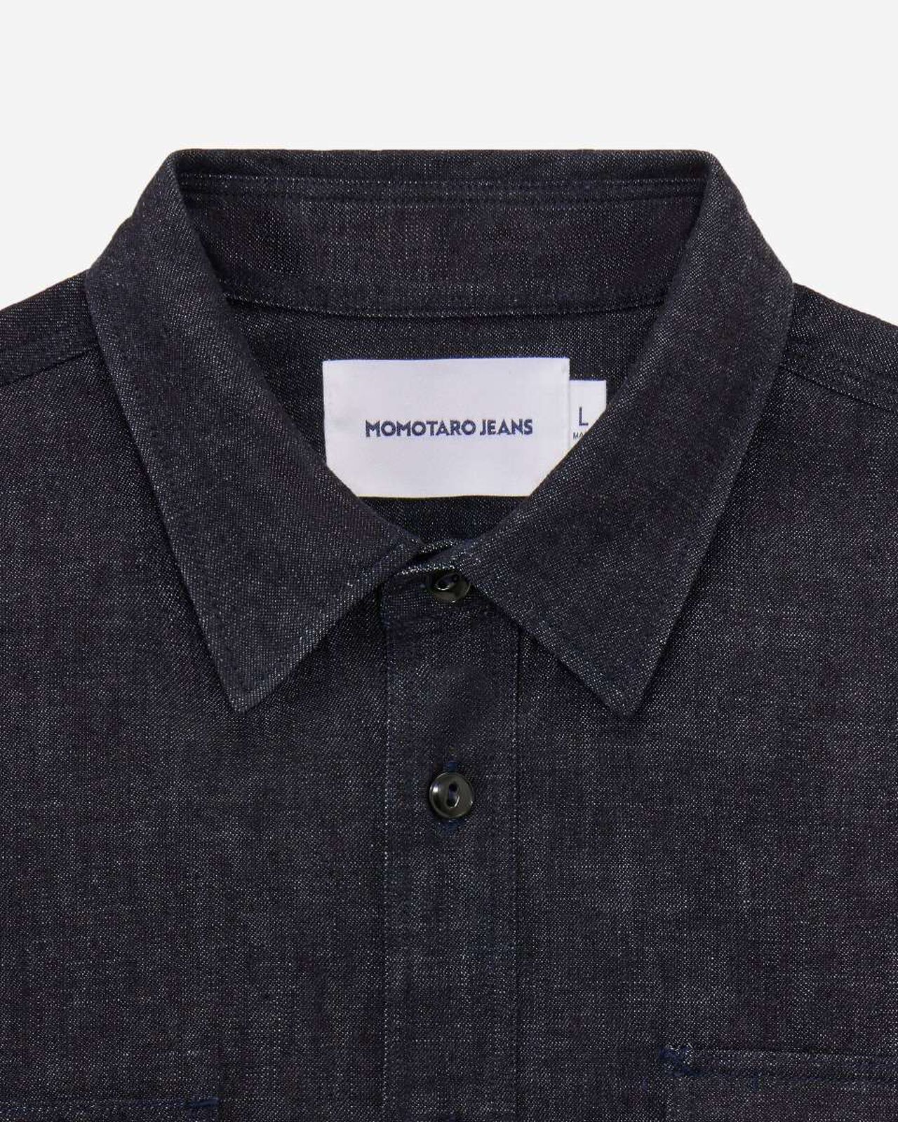 TRIPLE STITCH L/S DENIM SHIRT (TWO STRIPES),Indigo, large image number 7