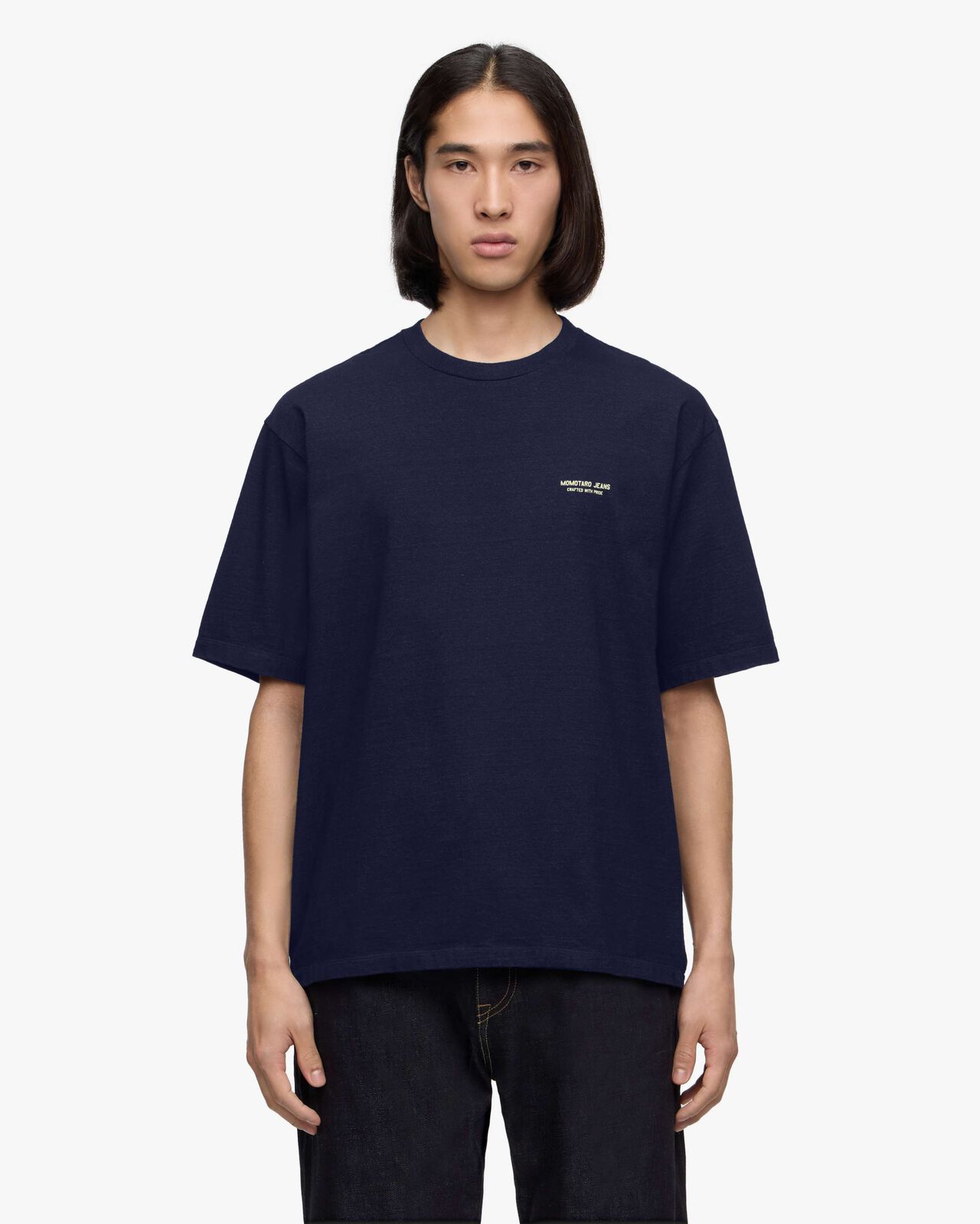 INDIGO YARN DYED TEE - GHOST SHIP,Indigo, large image number 0