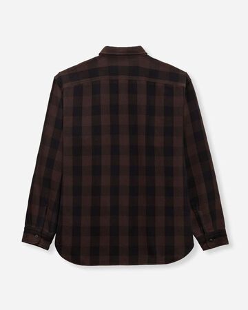 BLOCK CHECK L/S SHIRT,BRN, small image number 6