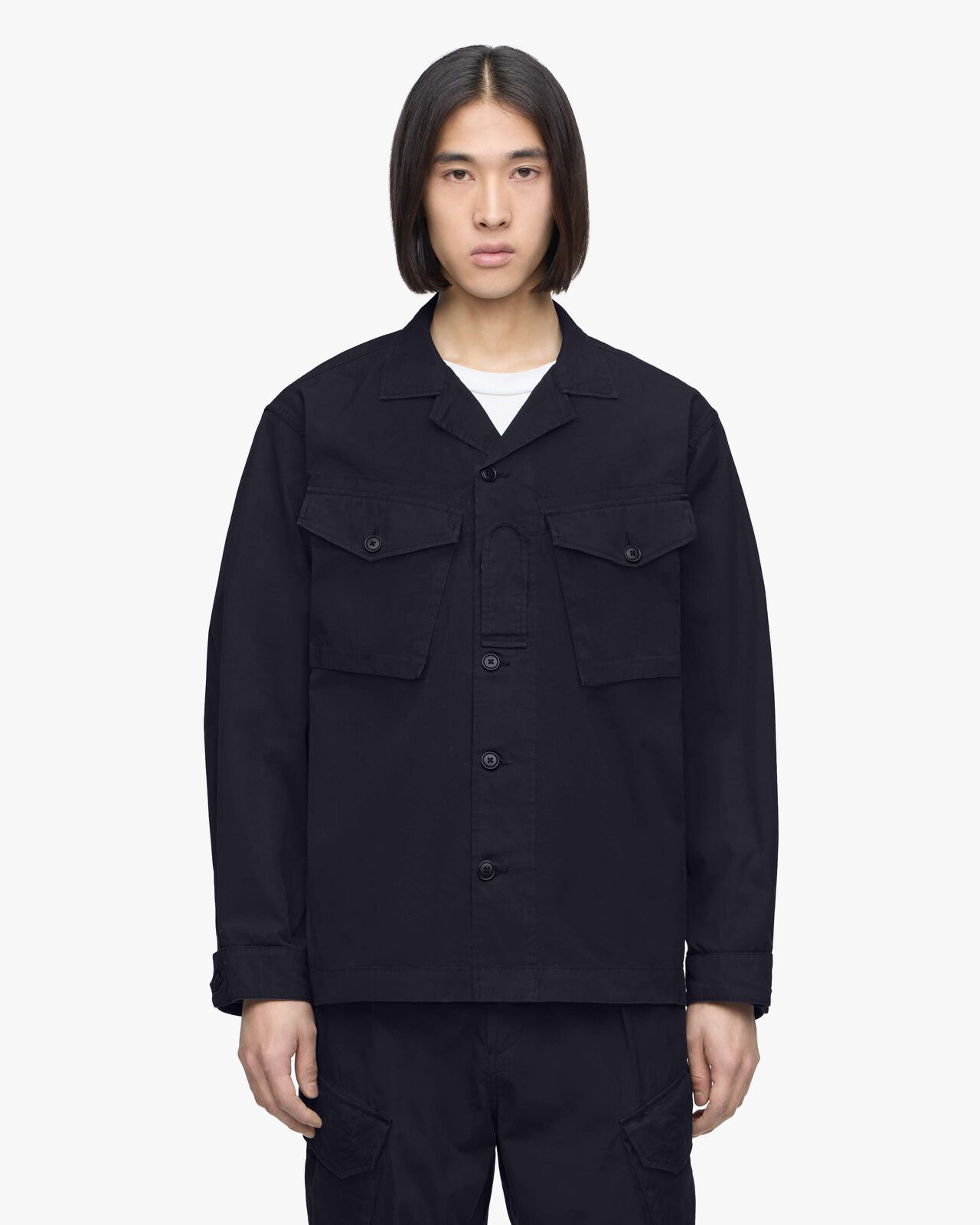 CO×SI L/S SHIRT,Indigo, large image number 0