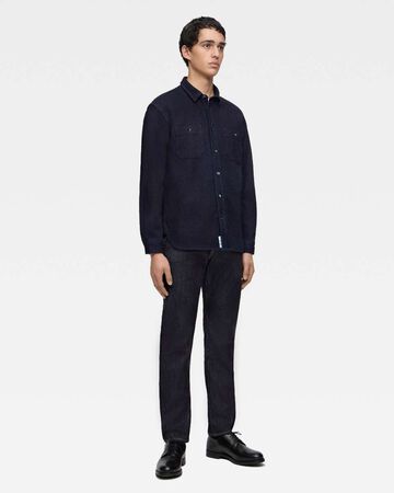 TRIPLE STITCH L/S DOBBY SHIRT - INDIGO,Indigo, small image number 3