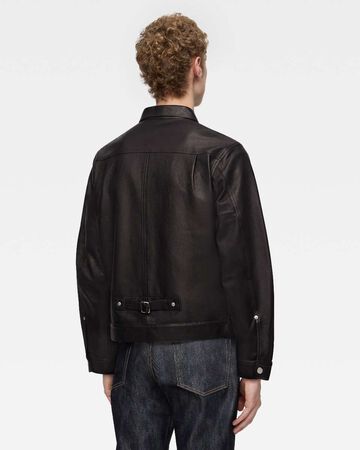 LEATHER JACKET,BLK, small image number 2