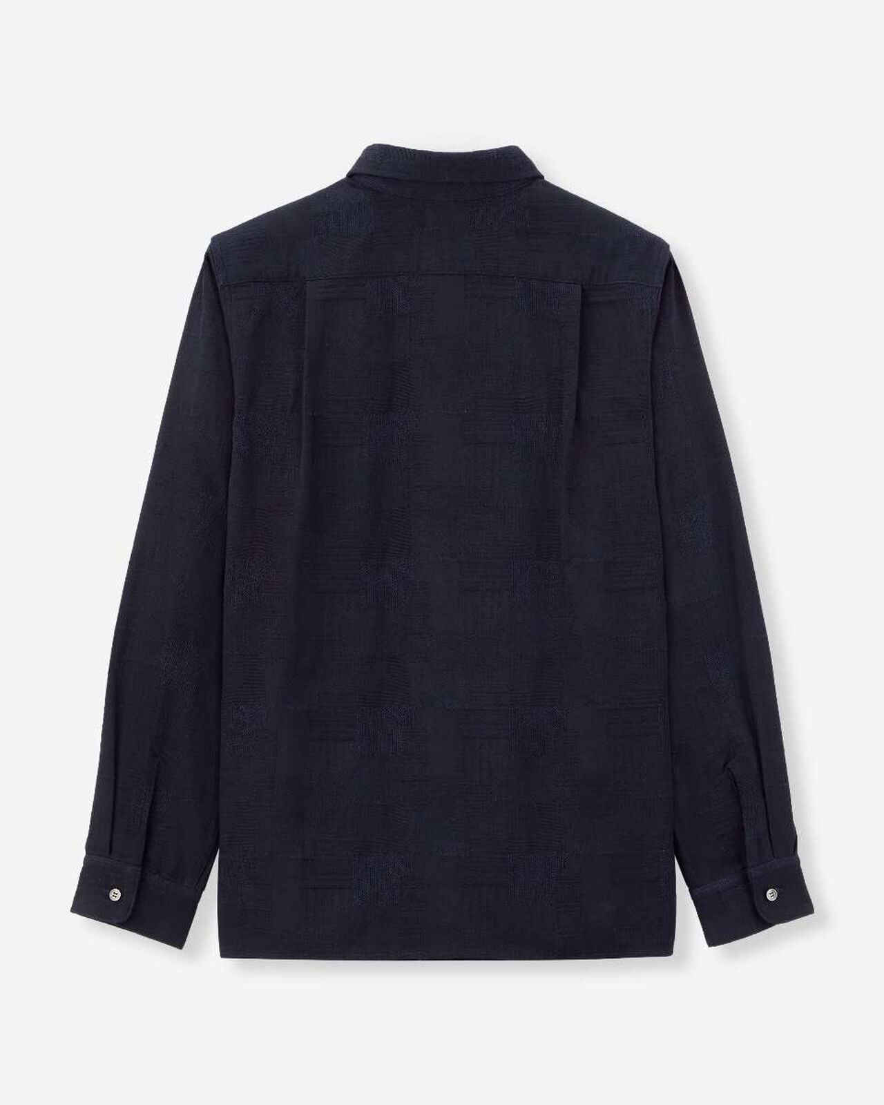 INDIGO JACQUARD SHIRT,Indigo, large image number 6