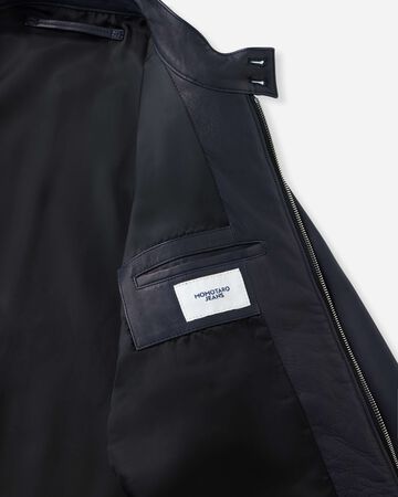 SMOOTH LEATHER JACKET,BLK, large image number 8