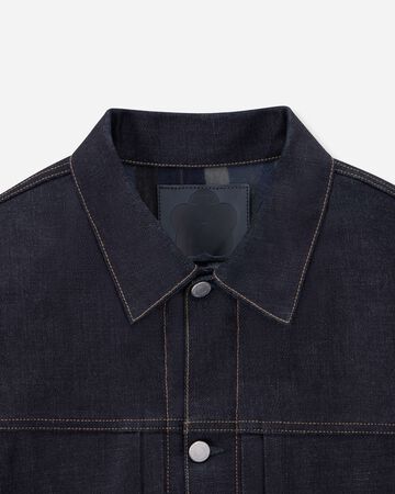 LINED DENIM JACKET,Indigo, large image number 9