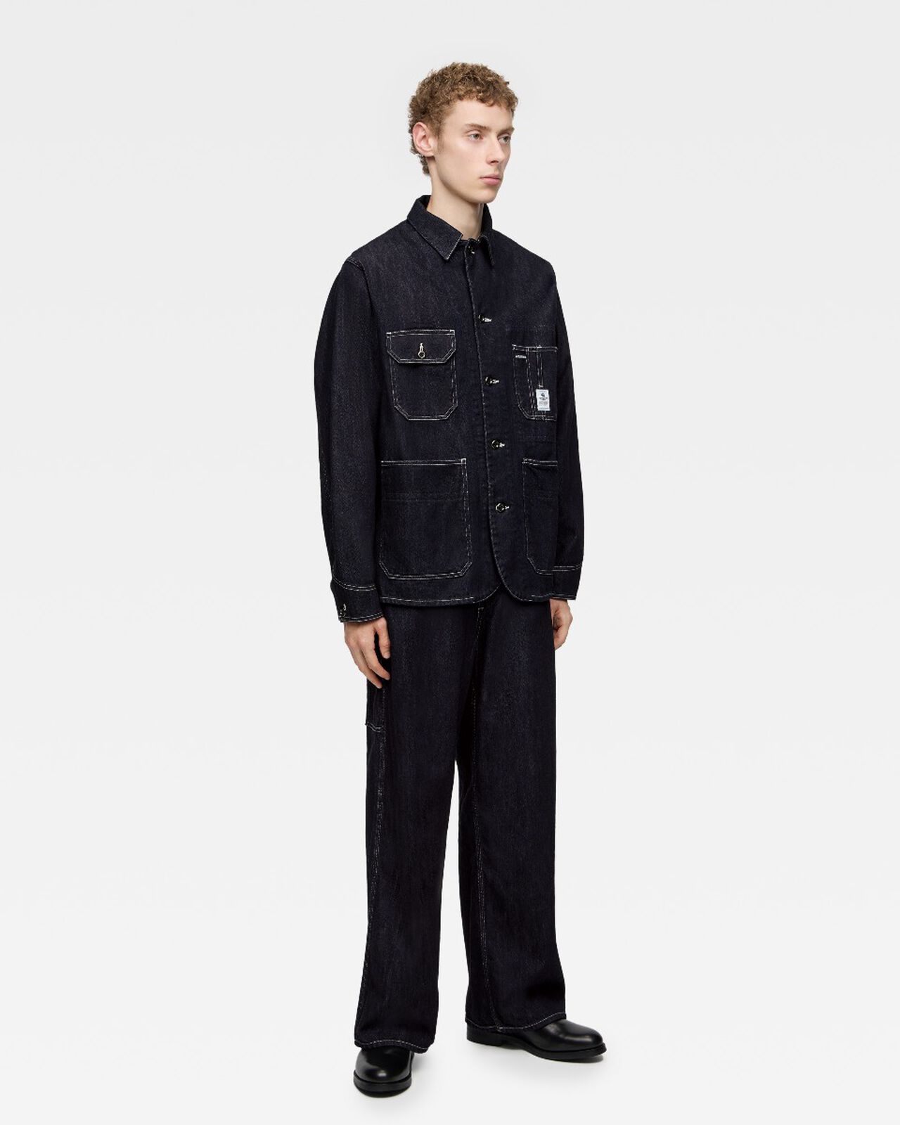 DENIM PAINTER PANTS,Indigo, large image number 3