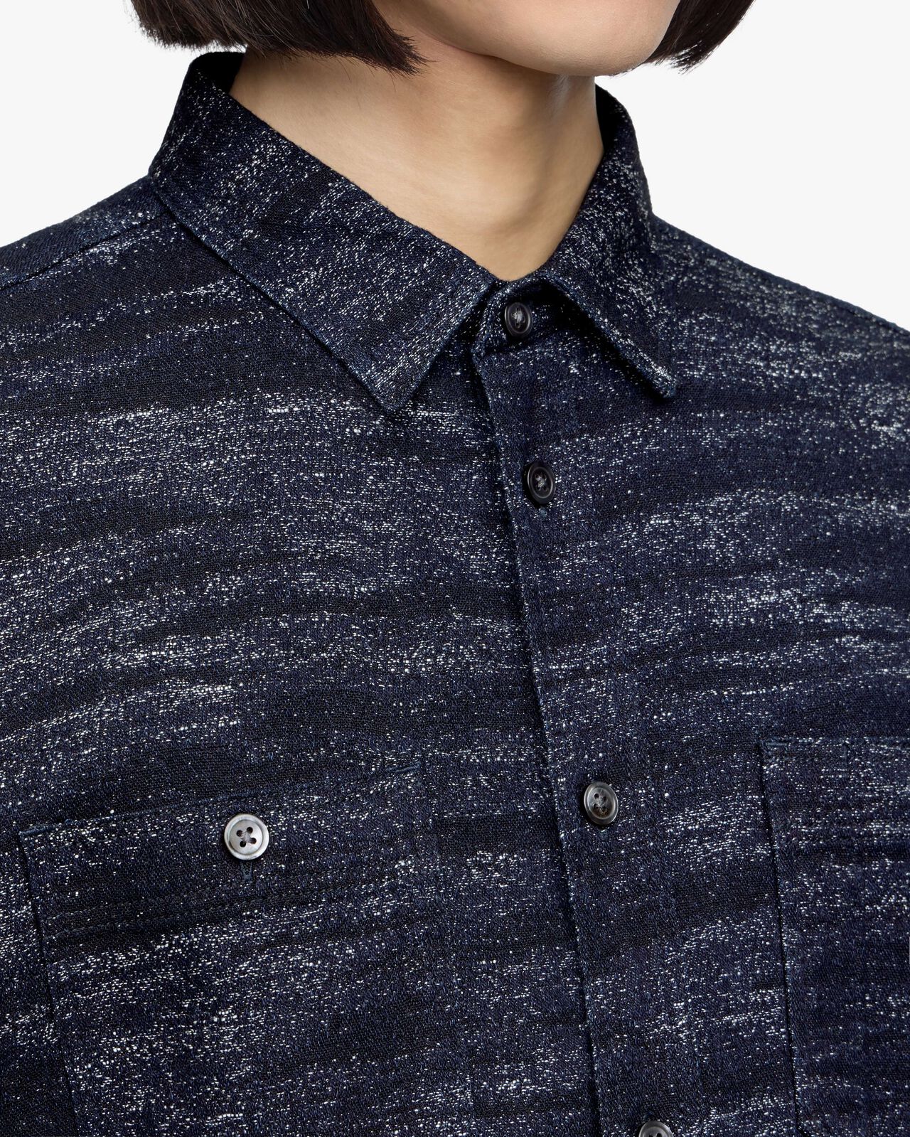 JACQUARD SHIRT,Indigo, large image number 4