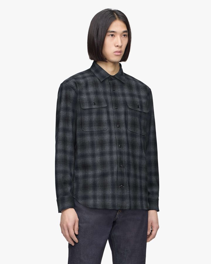 WOOL CHECK SHIRT,, medium