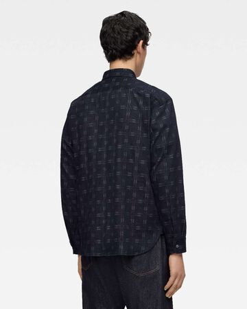 TRIPLE STITCH L/S JACQUARD SHIRT - INDIGO,Indigo, small image number 2