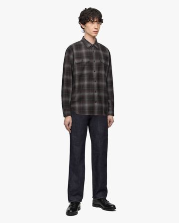 WOOL CHECK SHIRT,NAVY, large image number 12