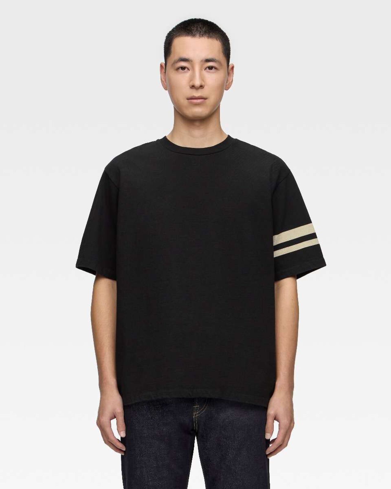 HEAVY OUNCE S/S TEE -DISCHARGE PRINT,BLK, large image number 0