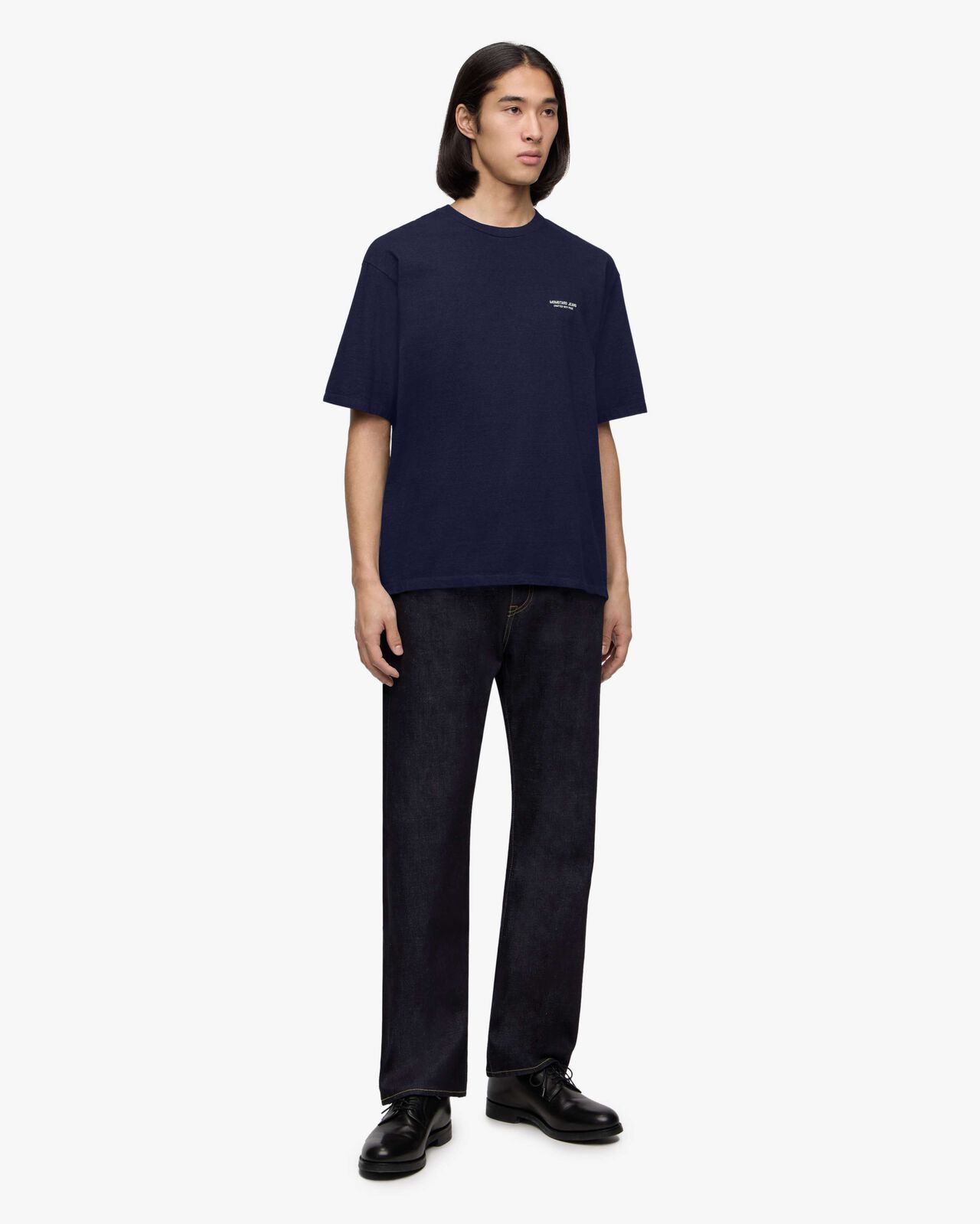 INDIGO YARN DYED TEE - TOKUNO BLUE,Indigo, large image number 3