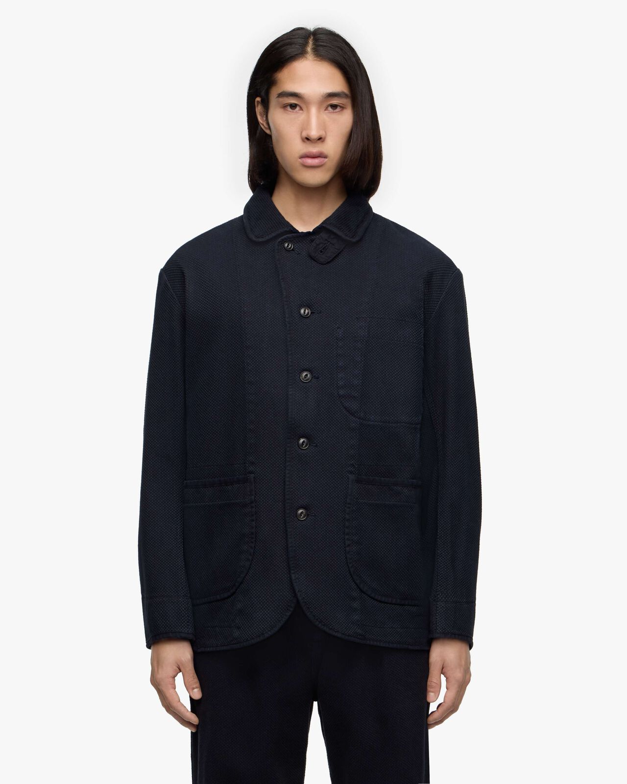 [Late Mar Release] SASHIKO JACKET-OVERDYE,Indigo, large image number 0