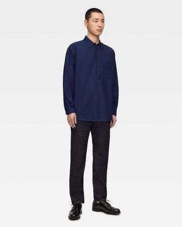 POPLIN L/S SHIRT - INDIGO,Indigo, small image number 3